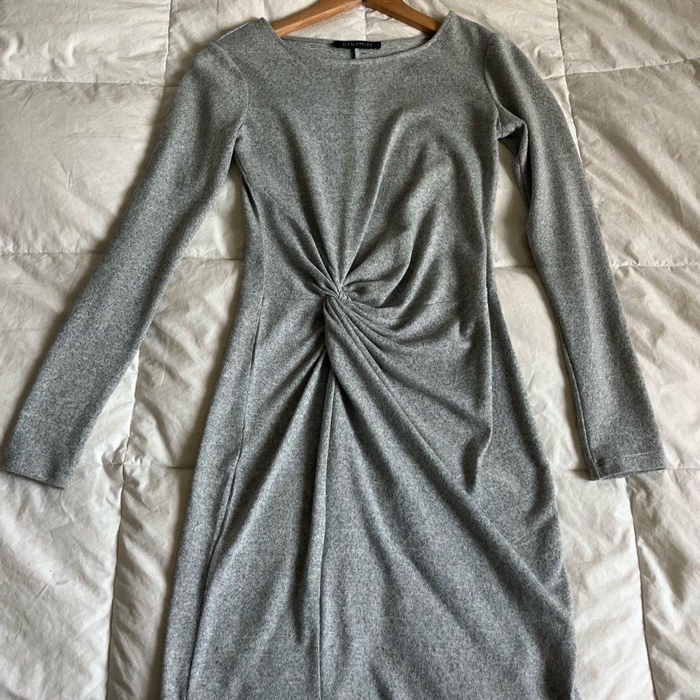 Dynamite Gray long-sleeved dress
